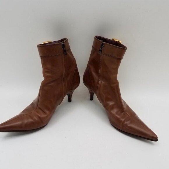 Prada Leather Ankle Boots with Buckle - Picture 4 of 16